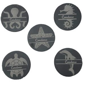 CUSTOM ENGRAVED Slate coasters 4x4